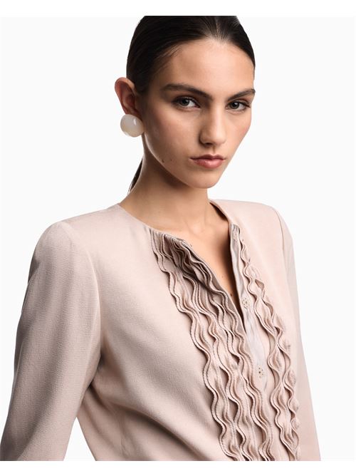 Giacca in tessuto armaturato con rouches Emporio Armani | EW003345 AF20510.U8016